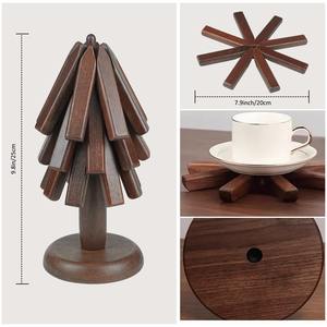 Soporte Plegable y Extensible de Madera para Ollas |   Protector de Mesa Resistente al Calor y Ahorrador de Espacio para Cocina y Comedor - Product Image 2