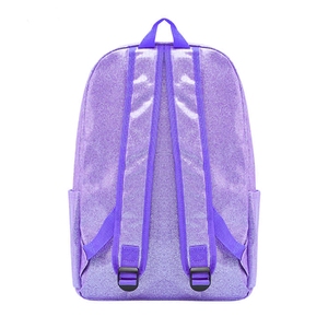 Sac à dos léger rose pailleté avec fermeture éclair style sport brillant arc-en-ciel et système de transport à sangles pour l'école (unisexe) - Product Image 6