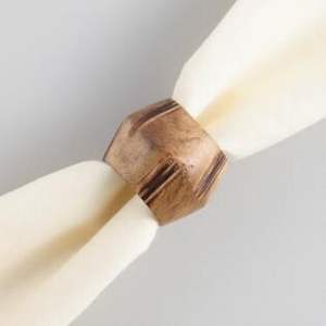 Handcrafted Modern Wooden Napkin Ring Holder Tissue Organizer Wedding <b>Dining</b> <b>Table</b> Decor <b>Set</b> of <b>4</b> Eco-Friendly - Product Image 2