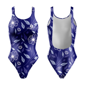 Traje de Baño de Una Pieza con Estampado Floral para Mujer LUUK INTERNATIONAL, Cuello Redondo, Elástico, de Spandex y Poliéster - Product Image 3