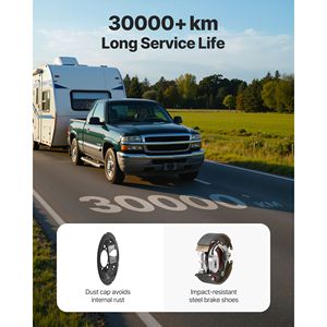 Kit de Frenos Eléctricos para Remolque, 12.25 x 3.375 Pulgadas, 2 Pares de Frenos Eléctricos Autoajustables, 10000 Libras, para Ejes de Remolque de Camiones - Product Image 4