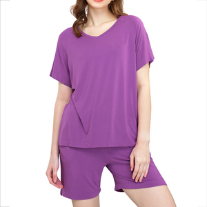 Ensemble T-shirt et short d'été pour femme, design populaire, 100% coton - Product Image 2
