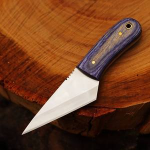 Couteau Kiridashi en acier carbone Nordic Forge de PAK ENTERPRISES avec manche en bois pleine longueur et étui en cuir, fabrication artisanale sur mesure, EDC - Product Image 6