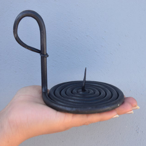 Portavelas S-Gata en Forma de S, Soporte de Hierro Negro para Velas con Curva - Product Image 3