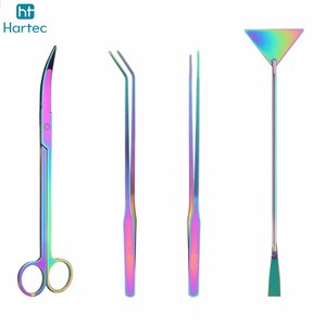 Juego de herramientas para acuarios de acero inoxidable resistente a la corrosión, tijeras para plantas de acuario con mango largo, pinzas, kit de limpieza de sustrato - Product Image 2