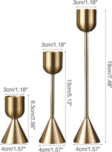 Support de bougie en métal élégant, parfait pour les centres de table de mariage, la décoration intérieure, support antique idéal pour un style d'intérieur luxueux - Product Image 6