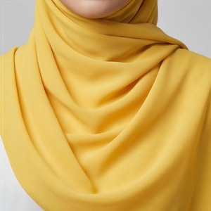 Hiyab de Chifón de Color Sólido para Mujer, Transpirable, para Uso Diario, Pañuelo Étnico de Oriente Medio - Product Image 1
