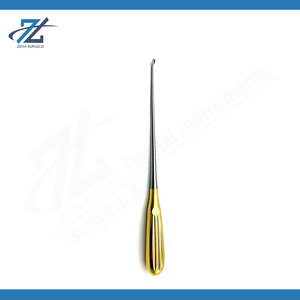 Cureta ortopédica para huesos, tamaño 2, punta angulada, 14 pulgadas, instrumento quirúrgico de acero inoxidable con mango sólido, fabricante Pakistán - Product Image 5