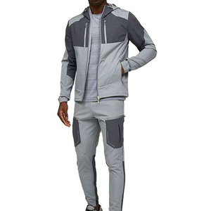 Ensemble de jogging et survêtement pour homme, personnalisé, brodé, décontracté, deux pièces, avec sweat à capuche et pantalon de jogging, pour l'entraînement et le sport - Product Image 1