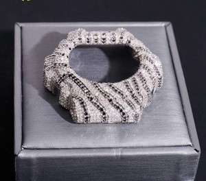 Kit de Modificación de Caja de Reloj con Cristales Incrustados Estilo Glaciar, Marco Metálico Octogonal, Colección de Relojes de Moda Urbana - Product Image 2