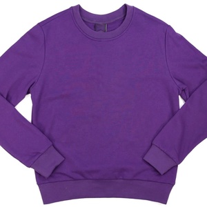 Sudadera de Cuello Redondo Morada para Hombre, Corte Regular, Color Sólido, Tejida, Unisex, Ropa Casual, Venta al Por Mayor - Product Image 1
