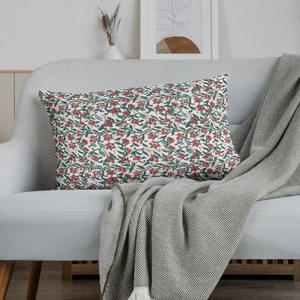 Housse de coussin verte imprimée à la main 12x20 en coton, motif floral décoratif, qualité supérieure pour canapé, fauteuil, décoration d'hôtel - Product Image 5