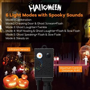 Albero di Halloween Artificiale di 1,37 Metri con 6 Modalità di Illuminazione e 5 Melodie per Decorazioni Festive Domestiche - Product Image 4