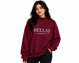Sudadera de cuello alto para mujer, forro polar grueso, jersey de invierno, proveedor de fábrica de ropa OEM ODM personalizada - Product Image 1