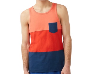 Débardeur de sport pour homme, colorblock, sans manches, vêtements de fitness avec logo, impression personnalisée et sélection de taille flexible - Product Image 2