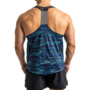 Low MOQ 100% Cotton Men Tank <b>Top</b> Men Singlets for Gym Workout Quick Dry <b>Racer</b> <b>Back</b> Tank <b>Tops</b> Men for Sale - Product Image 2