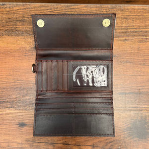 Premium Handmade Hand Tooled Leather Wristlet Wallet for Ladies High Quality <b>Genuine</b> Cowhide Leather Multipurpose Trifold Clutch - Product Image 6