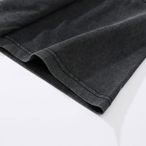 Conjunto de Camiseta y Sudadera con Capucha Oversize con Estampado Gráfico Lavado al Ácido 2026, Estilo Urbano Vintage, Algodón Pesado, Ropa Urbana con Efecto Desgastado - Product Image 3