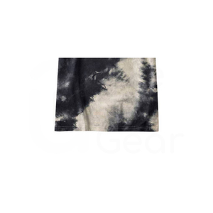 Camiseta de Punto Tie-Dye para Hombre, Manga Corta, Cuello Redondo, Corte Regular, Casual, con Diseño Azul y Negro - Product Image 5