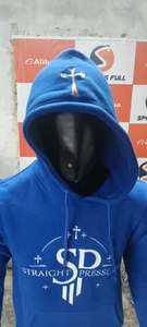 Ensemble de survêtement unisexe bleu 100 % coton, coupe droite, style streetwear, 2-en-1, sweat à capuche et pantalon long, séchage rapide, léger - Product Image 6