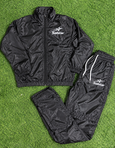 Ensemble de survêtement noir personnalisé pour homme – Veste coupe-vent et pantalon légers, imperméables, pour le sport, l'entraînement et le jogging – OEM ODM - Product Image 6
