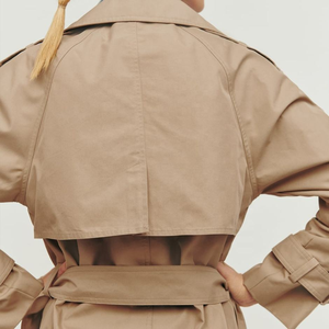 Abrigos de lana largos sin cuello para mujer, chaqueta de invierno para mujer - Product Image 6