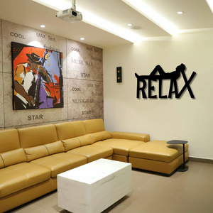 Arte de pared de metal cortado con láser Relax, arte de pared de metal para dormitorios - Product Image 3