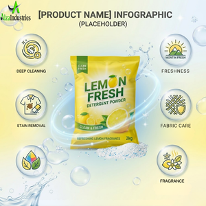 Detergente en Polvo para Ropa con Aroma a Limón Secado por Aspersión 2.5kg | Detergente en Polvo de Alta Espuma, Alta Calidad, Bajo Precio, Suministro a Granel, Exportación - Product Image 5