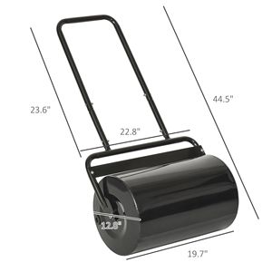 Rullo per Prato Nero da 20 Pollici, da Spingere/Tirare, Riempibile con 10 Galloni di Acqua o Sabbia per Livellare il Prato in Giardino, per Donne - Product Image 3