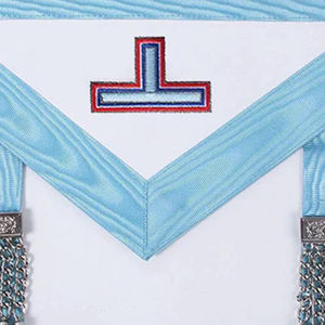 Customized Masonic Apron Embroidered Blue Lodge Regalia Classical Style Beaded Decor Fabric Badge <b>Sew</b>-On Garment Accessory - Product Image 5