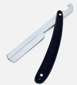 Navaja de afeitar para hombre de acero inoxidable alemán de alta calidad, diseño Cut Throat con mango de madera, en venta. - Product Image 4