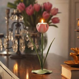 Support de bougie chauffe-plat en forme de tulipe, résistant à la chaleur, pour décoration intérieure - Product Image 3