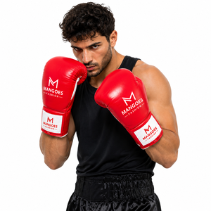 Gants de boxe en dentelle de qualité supérieure, logo personnalisé, équipement d'entraînement, gants en cuir haute performance, service de fabrication OEM ODM - Product Image 3