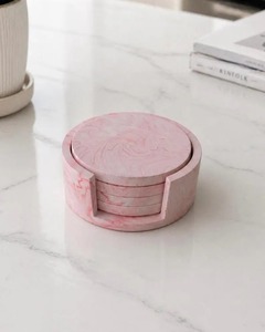 Premium quality resin <b>coaster</b> featuring a glossy <b>heat</b> resistance and artistic design making - Product Image 3