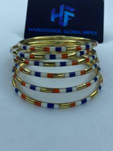Handforge Global Impex Ethnic Women's <b>Resin</b> Brass Bangles Export Quality Made in Uttar Pradesh Party Fashion - Product Image 6