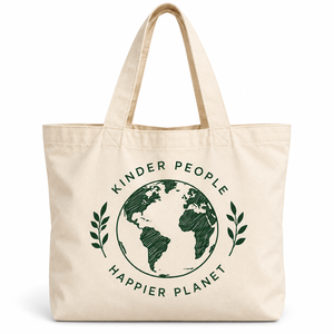 Bolsa de Lona AMANI Kinder People Happier Planet, Diseño Minimalista Personalizado, Estampado con Patrón de Planeta, para Todas las Estaciones, para Viajes - Product Image 1