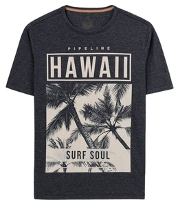 T-shirt à col rond en coton durable pour hommes Tissu tricoté doux avec col classique Manches courtes Motif imprimé Tenue décontractée d'été - Product Image 4