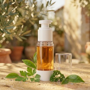 Sérum facial antioxydant à base de plantes avec graines de persil, thé vert et niacinamide OEM MOQ 700 pièces 30ml flacon pompe sans air - Product Image 5