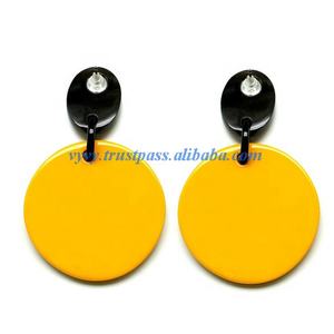 Vietnam Natural Trendy Water Buffalo Horn Clip-On <b>Earrings</b> for Weddings Parties or Gifts-Fashion Jewelry VE182 - Product Image 2