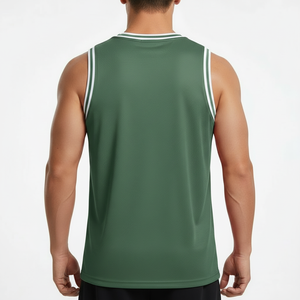 เสื้อบาสเก็ตบอลแขนกุดผู้ชายขายส่ง ผ้าตาข่าย ระบายอากาศ แห้งเร็ว เสื้อกีฬาแบบไม่มีแขน สั่งซื้อจำนวนมาก - Product Image 2