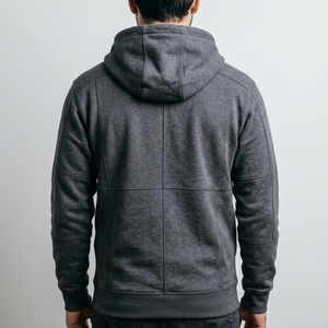 <b>Mens</b> Charcoal <b>Grey</b> Fleece Hoodie Custom Blank Pullover <b>Sweatshirt</b> Streetwear Casual Hooded <b>Sweatshirt</b> Wholesale Clothing - Product Image 3