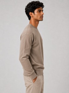 Sudadera con Estampado Gráfico para Hombre, Cuello Redondo, Manga Larga, Mezcla de Algodón Suave, Estilo Casual, Cómoda y Relajada - Product Image 5