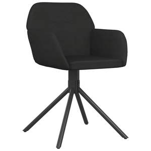 Ensemble de 2 chaises de salle à manger pivotantes noires - Product Image 3