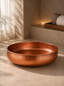 Cuenco de Pedicura de Cobre Puro Hecho a Mano de Alta Calidad, Bañera Premium de Cobre para Remojar los Pies, para Spa, Salón, Cuidado de los Pies, Relajación y Decoración - Product Image 5
