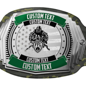 Ceinture de champion de Fantasy Football avec texte personnalisé et design camouflage – Ceinture haut de gamme pour les gagnants de FFL, les tournois et les événements - Product Image 2