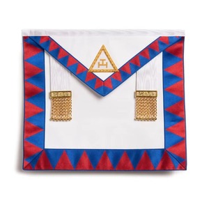 Tablier de Cérémonie Haut de Gamme Brodé de Lourdes Broches Dorées, Style Anglais, pour Chapitre Royal et Loge, Régalia Décorative - Product Image 3