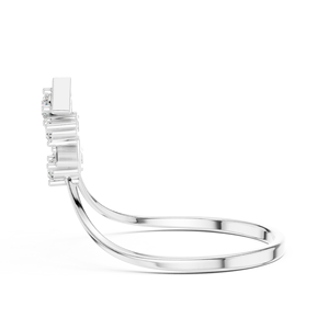 Chic Circlet 14K taille ovale bague en diamant simulé pour les femmes Halo Design bague de fiançailles - Product Image 4