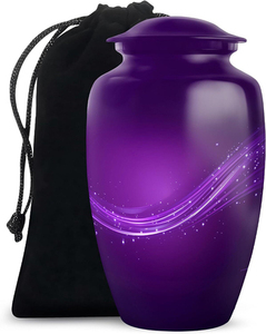 Urnes funéraires décoratives en laiton pour cendres d'adultes, urnes faites à la main pour hommes et femmes, urnes funéraires - Product Image 1