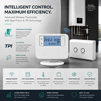 Kabelloser OT-Thermostat OPEN THERM TPI für Heizkessel Batteriebetriebener Sender 230V Empfänger Energie Badezimmer Zuhause Büro