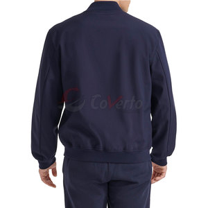 Chaqueta bomber de color sólido con cremallera completa para hombre, chaqueta bomber ligera de primera calidad para hombre - Product Image 3